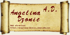 Angelina Džonić vizit kartica